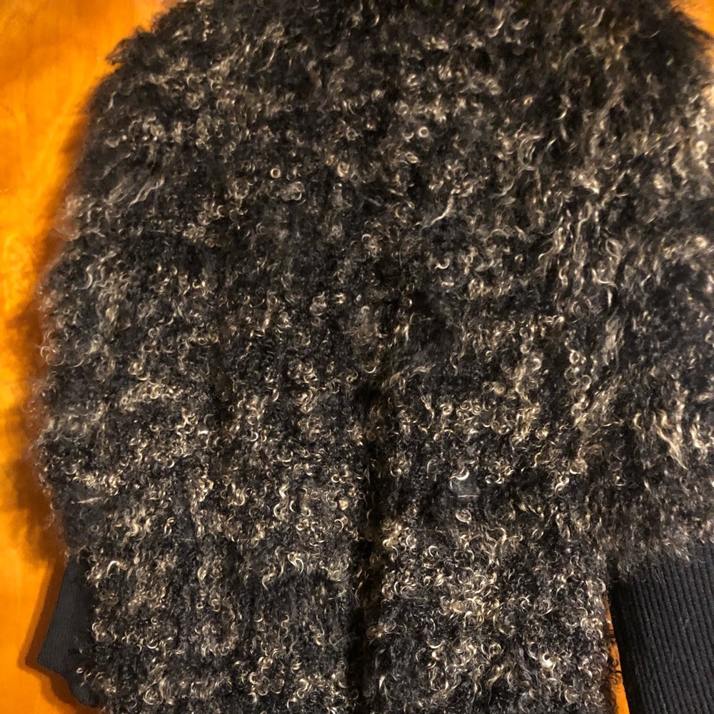 Beautiful black Mongolian Lamb Coat